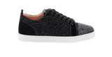 CHRISTIAN LOUBOUTIN Men's Louis Junior Jeweled-Velour Low-Top (USED)