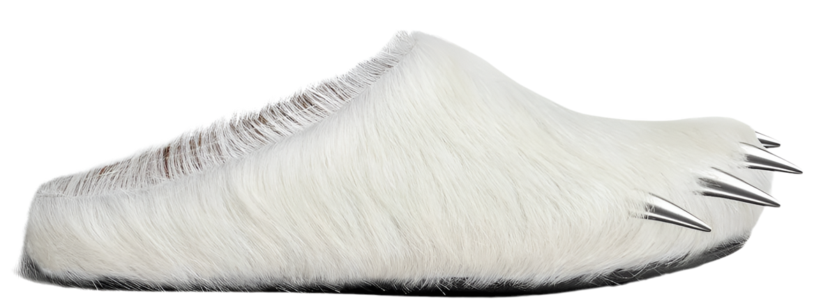 Bravest Studios White Bear Claw Mules