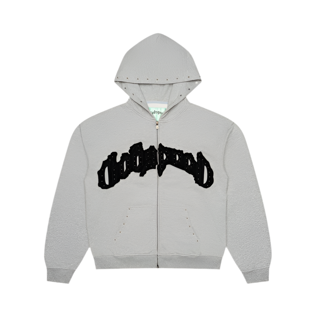 Godspeed Symmetric Studded Gray/Black Zip Up