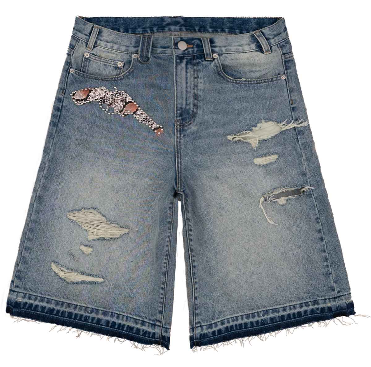 Bravest Studios Pistol Jorts Blue