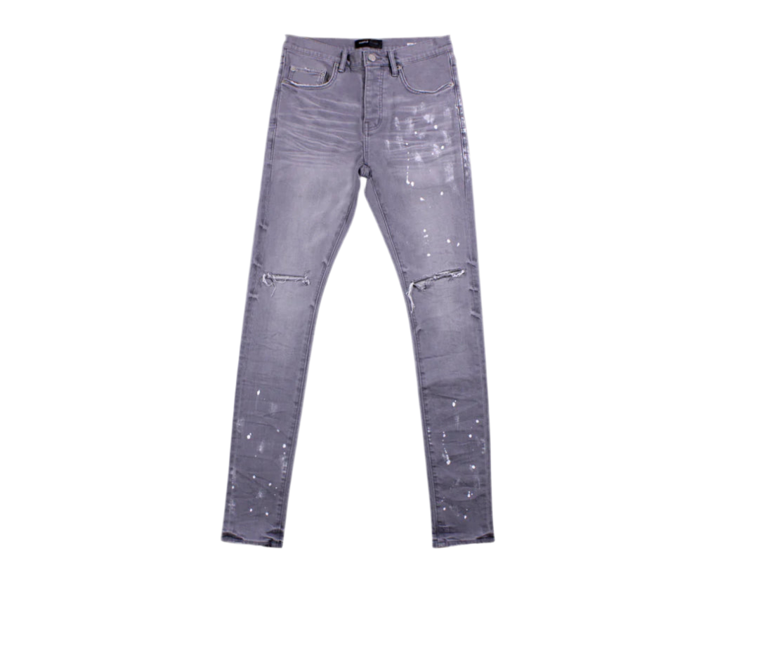 P001 Purple Jeans Dapple Vintage Rip