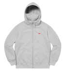 Supreme Small Box Facemask Zip Up Hooded Sweatshirt Heather Grey