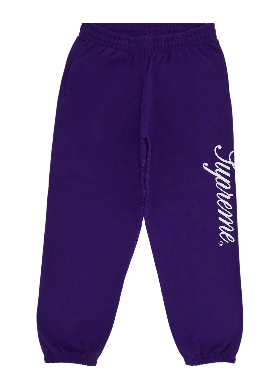 Supreme Embroidered Script Sweatpant 'Purple'