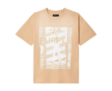 PURPLE BRAND MEN'S NEWSPRINT TEE BEIGE