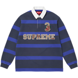 Supreme Stripe Rugby Navy Longsleeve Tee