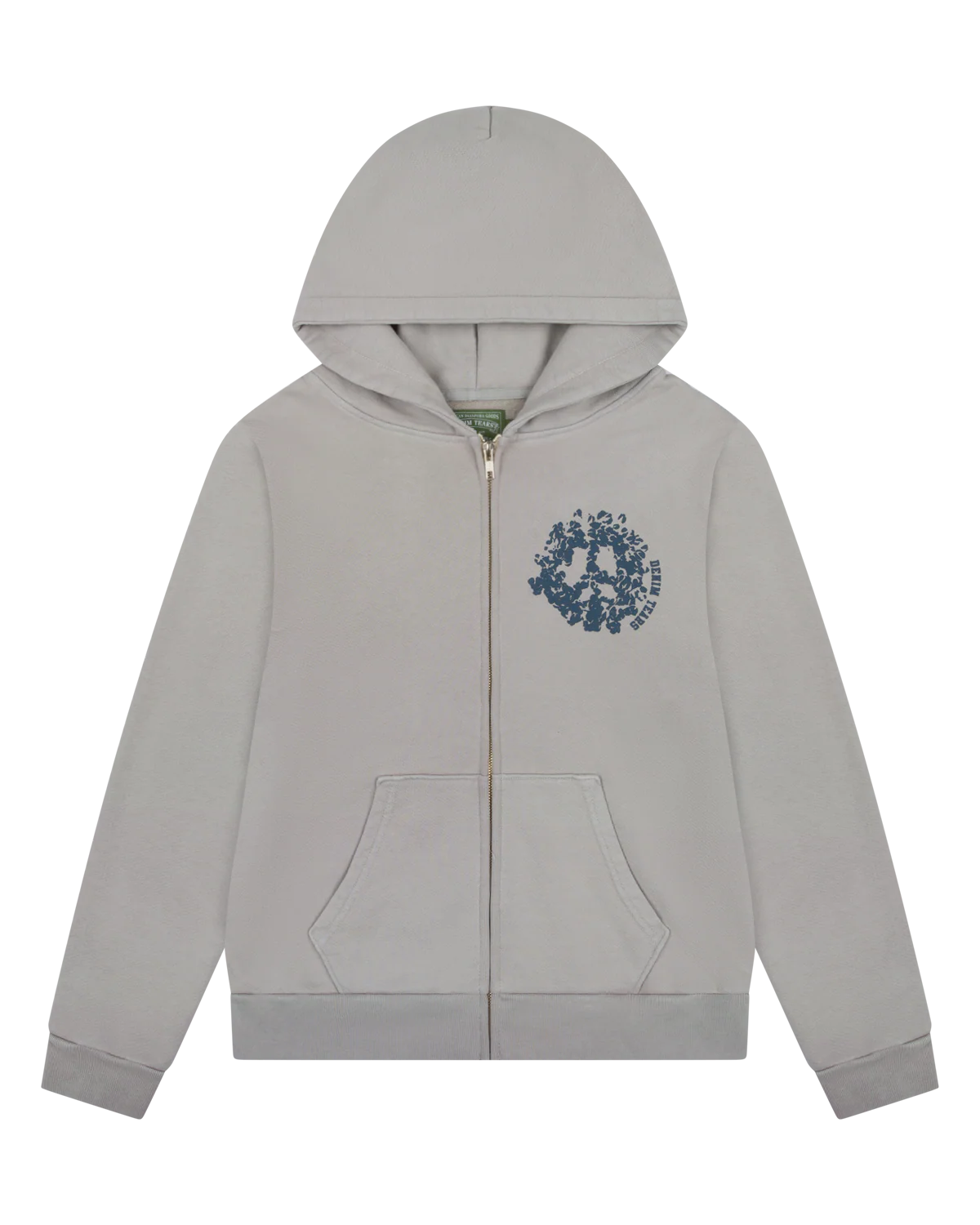 Denim Tears University Zip Hoodie Grey