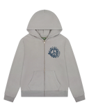 Denim Tears University Zip Hoodie Grey