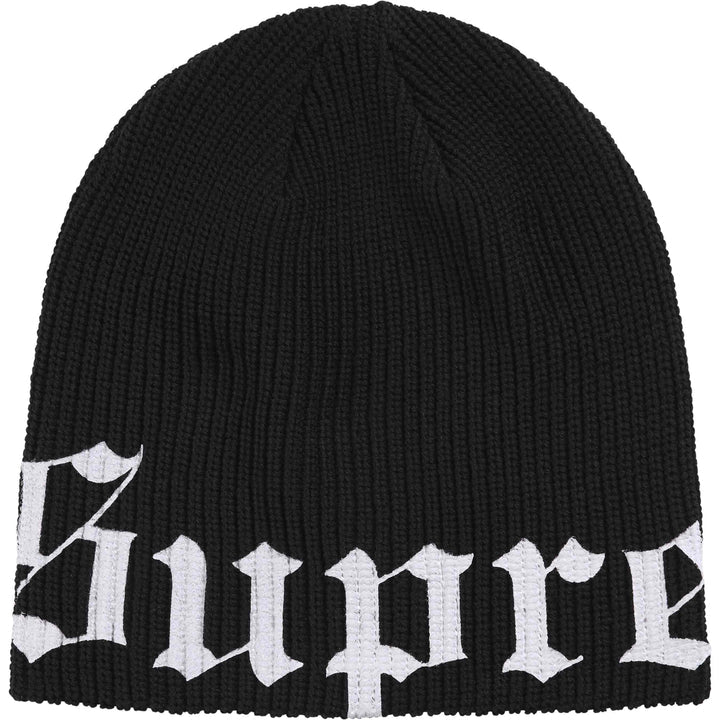 Supreme Old English Print Beanie Black