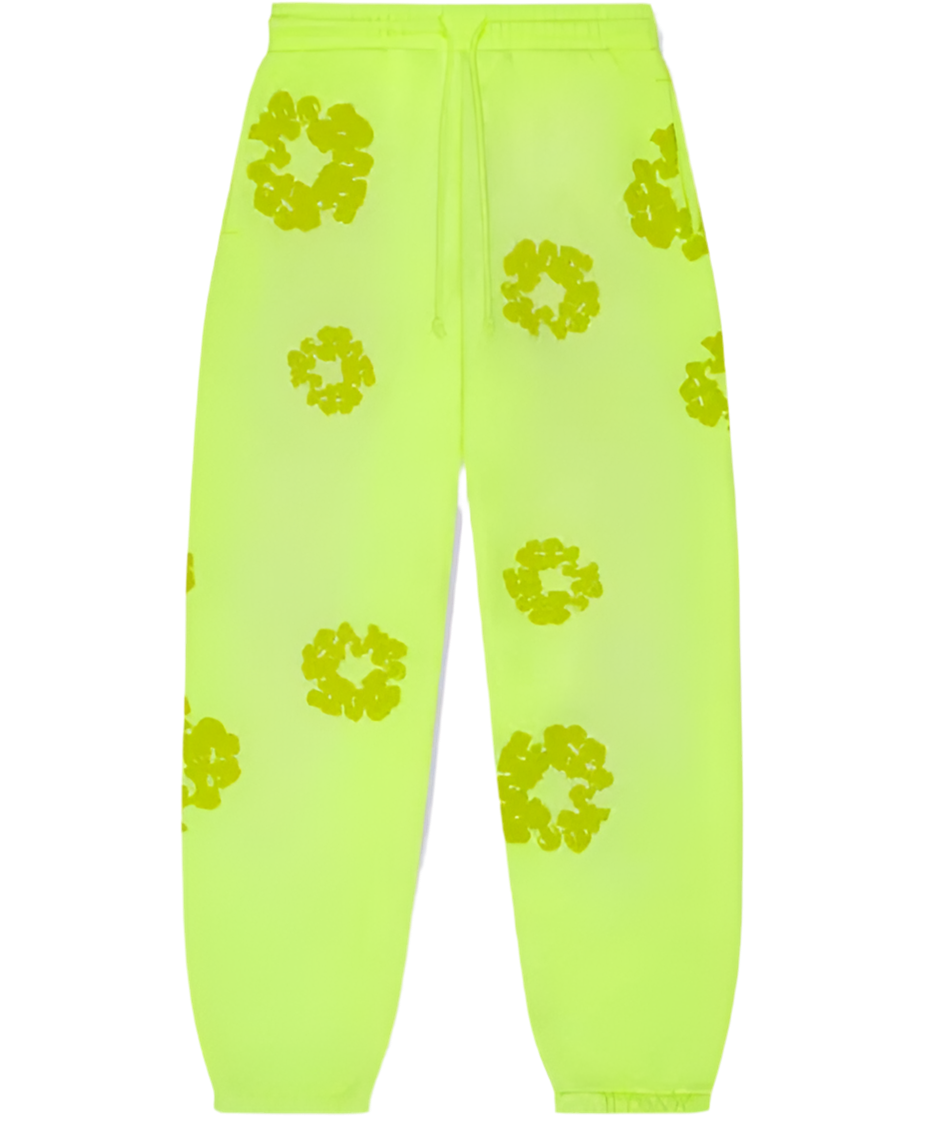 Denim Tears Mono Cotton Wreath Sweatpants Bright Yellow