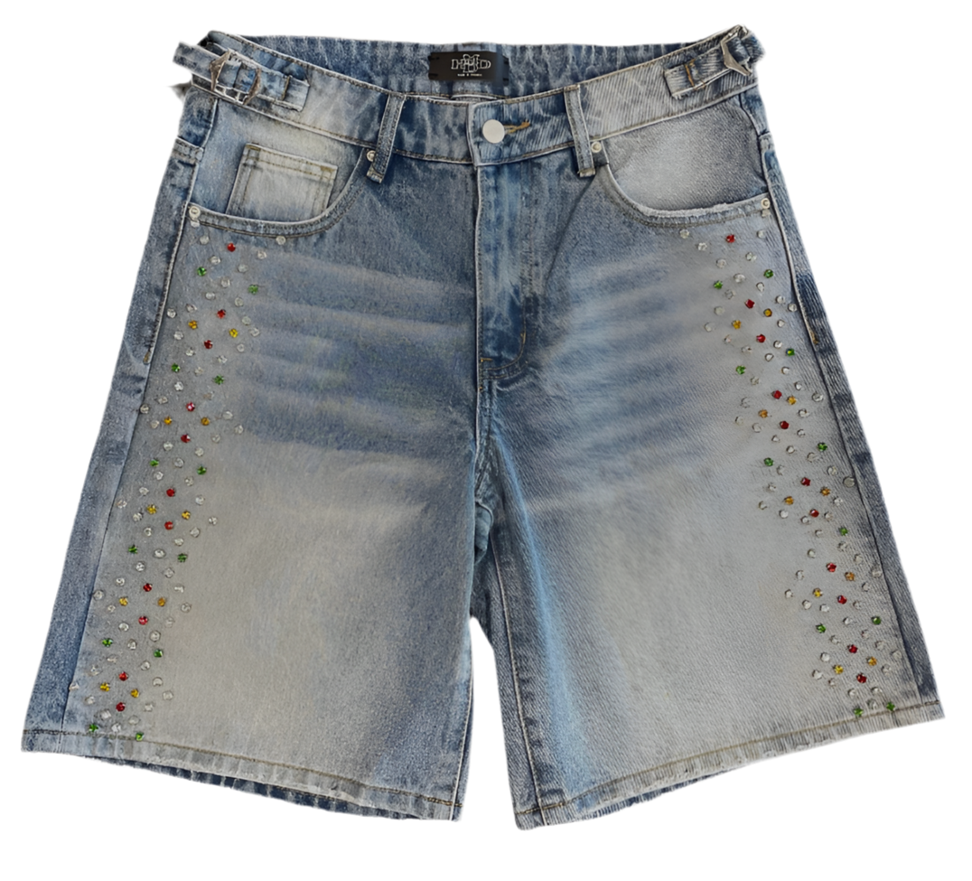 HMDD BLUE H-STAR CRYSTAL JORTS