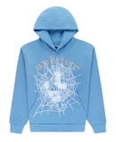 Sp5der OG Web Light Blue Hoodie
