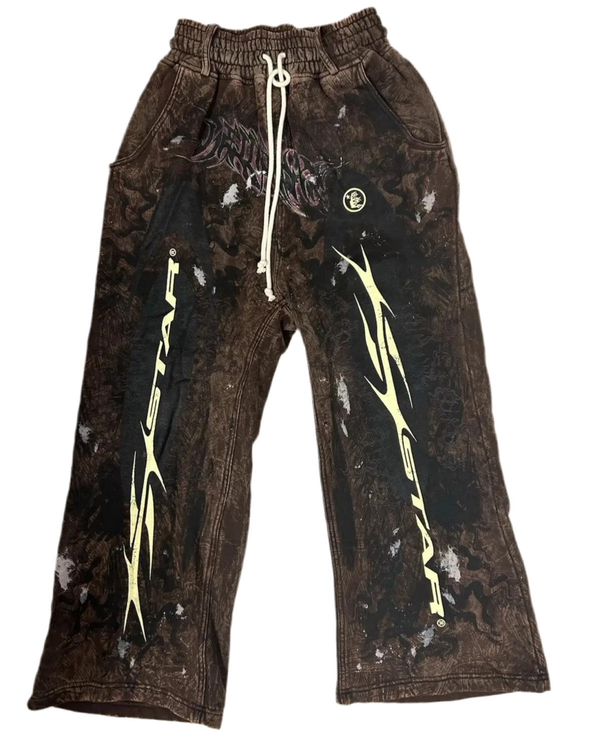 Hellstar Graffiti Brown Sweatpants