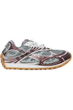 BOTTEGA VENETA Burgundy & Silver Orbit Sneakers USED