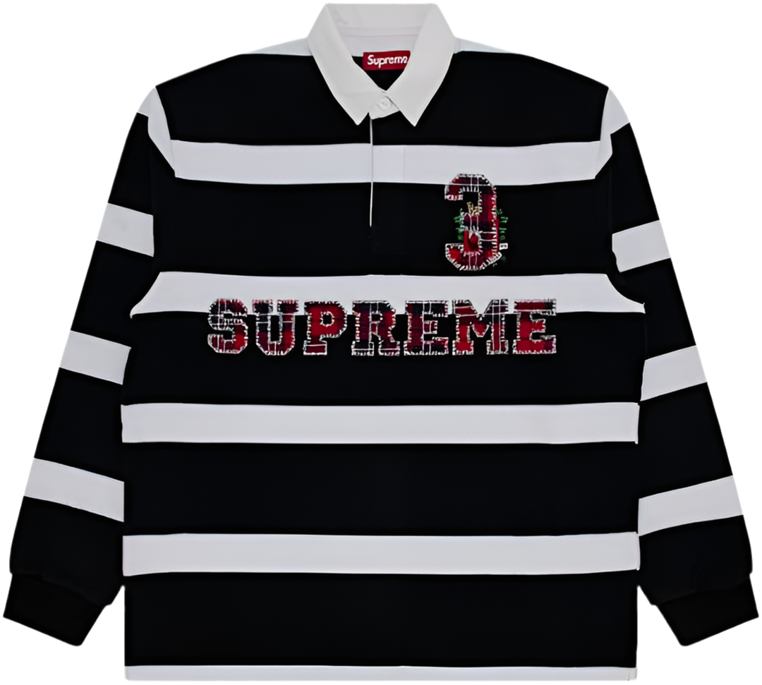 Supreme Men’s Stripe Rugby Black