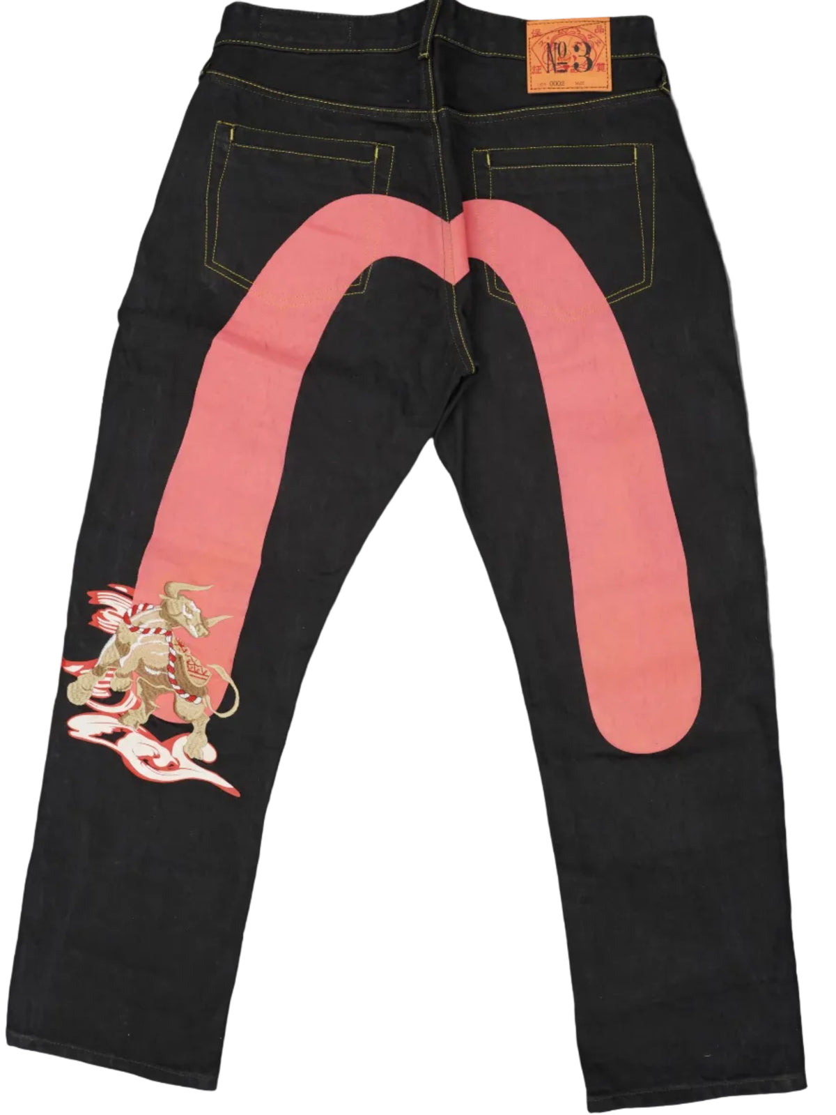 Evisu Embroidered Red Bull Jeans