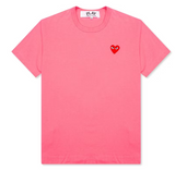 Comme des Garcons PLAY Play Pastelle Red Emblem T-shirt Pink