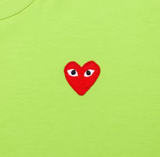 Comme des Garcons PLAY Play Pastelle Red Emblem T-shirt Green