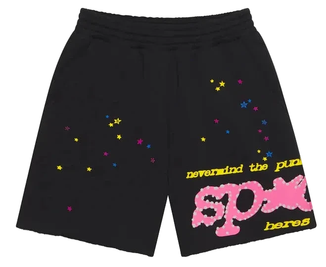 Sp5der PUNK V2 SWEATSHORT
Black