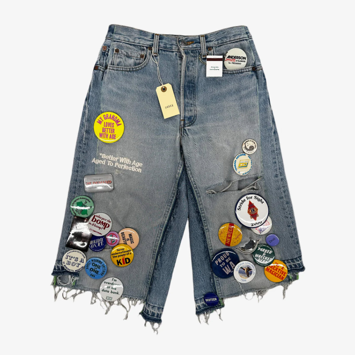 Campaign Triple-Wide Long Denim Short