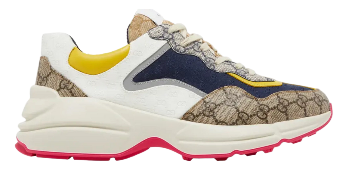 Gucci GG Rython Beige White Yellow Used