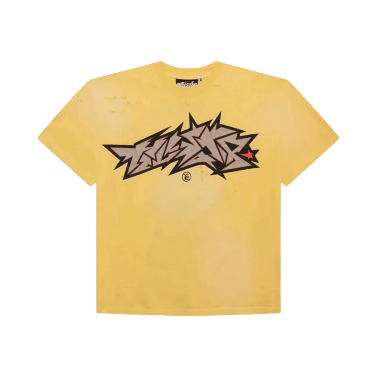 Hell Star Yellow Crack Print Tee