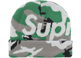 Supreme Big Logo Beanie Green Camo