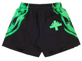 Vertebrae Skull Face Shorts Black/Green