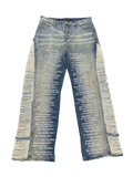 Who Decides War Flared Scripture Jeans Dark Blue
