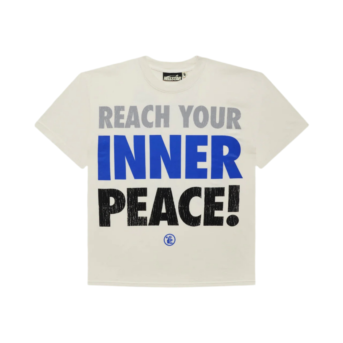 Hellstar 'Inner Peace' T-Shirt White / Royal Blue