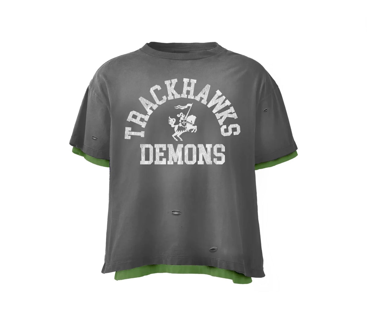 Bravest Studios GREY TRACKHAWK DOUBLE-LAYER VINTAGE TEE