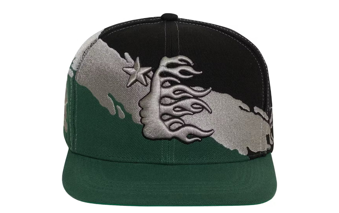 Hellstar Paintbrush Snapback Hat Green