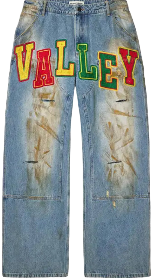 Vale Forever Collage Painter Pants 'Indigo'