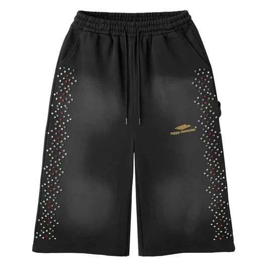 HMDD Crystal 3/4 Shorts Black