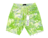 Purple Brand Camo Tie Dye Monogram Shorts Green