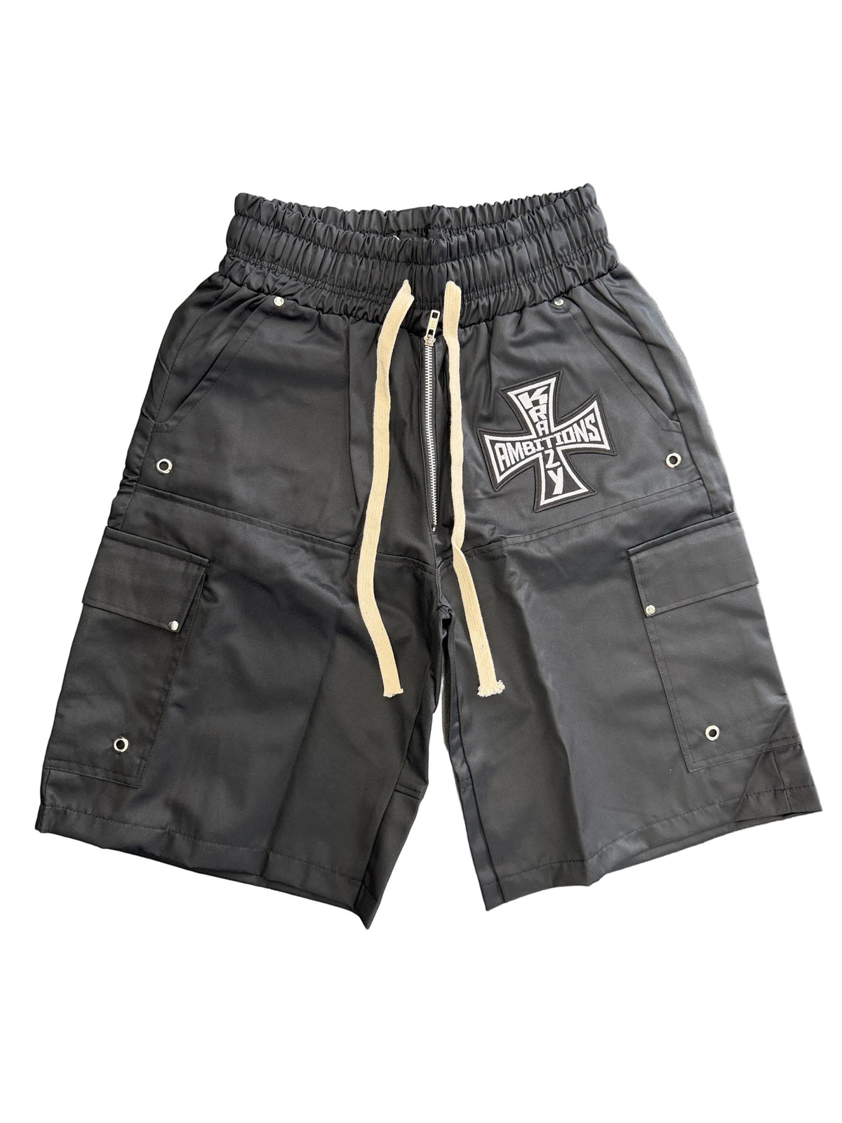 Krazy Ambitions Cargo Shorts Black