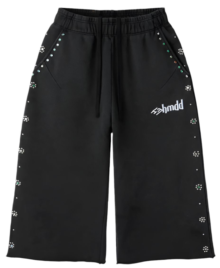 HMDD FLOWER STUDDED 3/4 SHORTS
