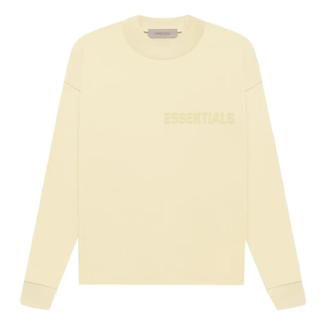 Fear of God ESSENTIALS Yellow Flocked Long Sleeve T-Shirt