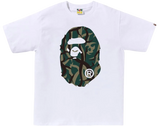 BAPE Trial Camo Big Ape Head Tee
White/Green