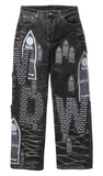 Who Decides War Motif Jeans "Grey"