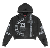 God Speed Roadster Zip Hoodie (Black)