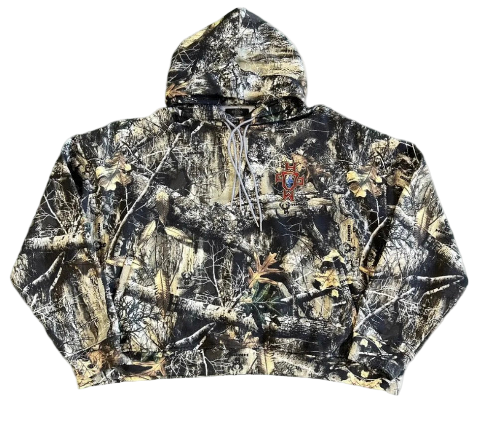 HMDD LISBON DOUBLE HOODED HOODIE CAMO