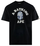 A BATHING APE PALM TREE CAMO COLLEGE TEE SHIRT