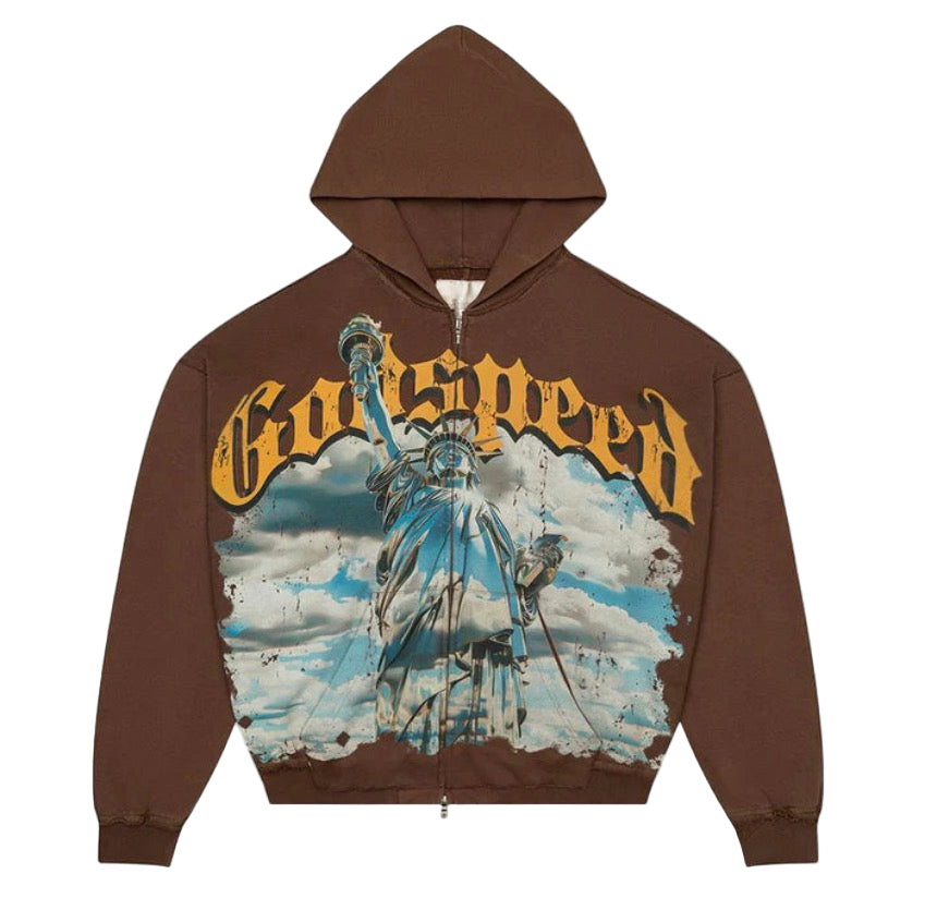 Godspeed Chrome Liberty Zip Hoodie V2
(Brown Wash) BOOM