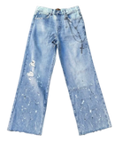 Birth Of Royal Child Printed Cross
Chains Washed Denim 'Blue'