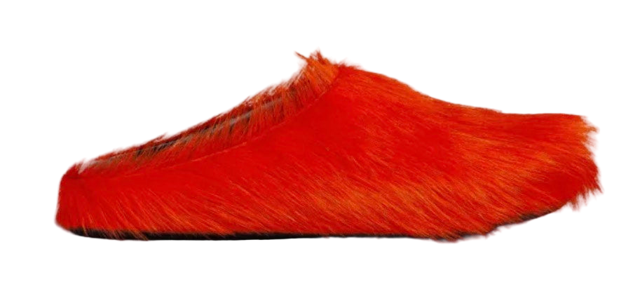 Marni Fussbet Sabot calf-hair slippers (Red)