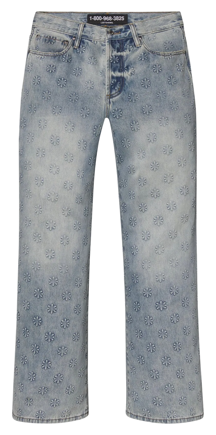 LOST SHDWS Embossed Logo Denim Pant (BLUE)