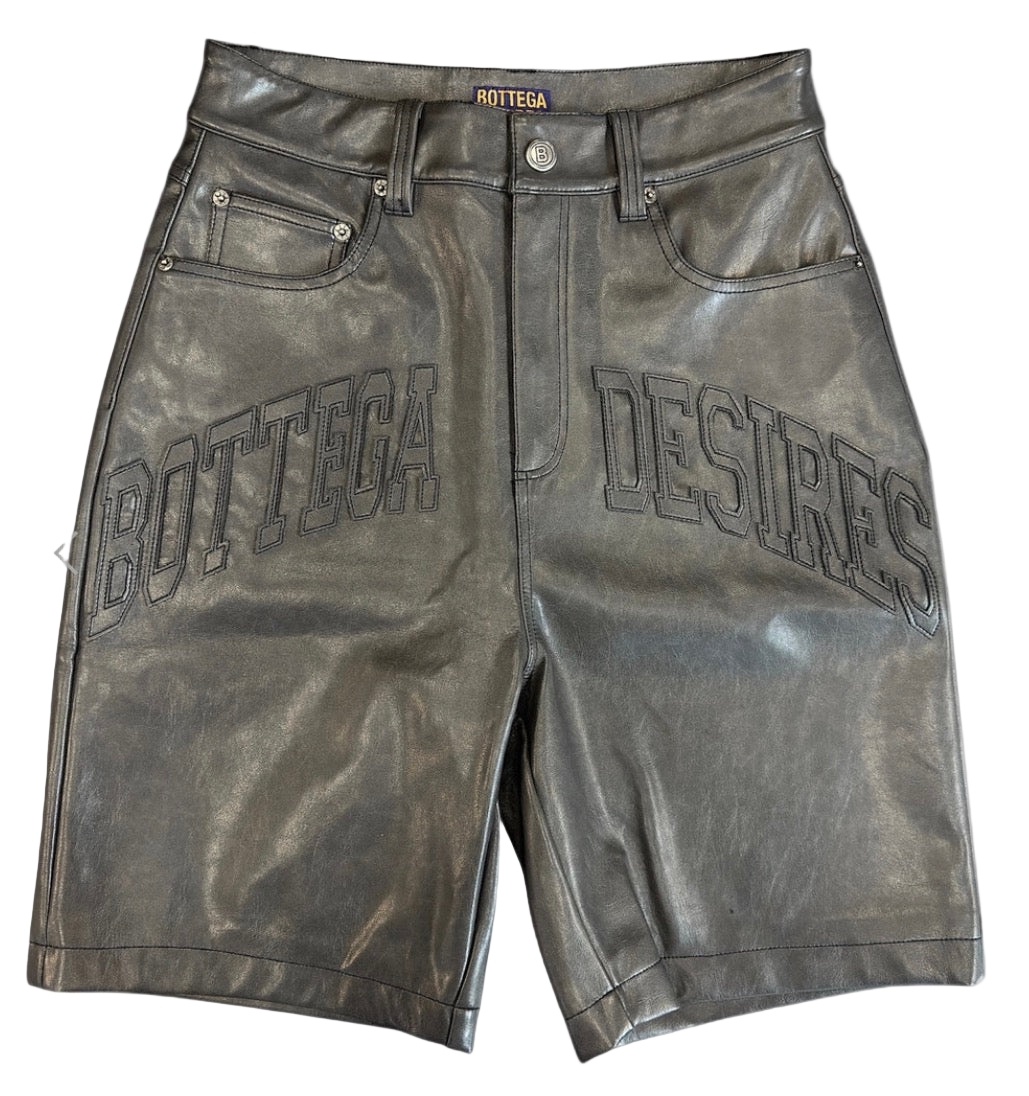 Bottega Desires LEATHER SHORTS