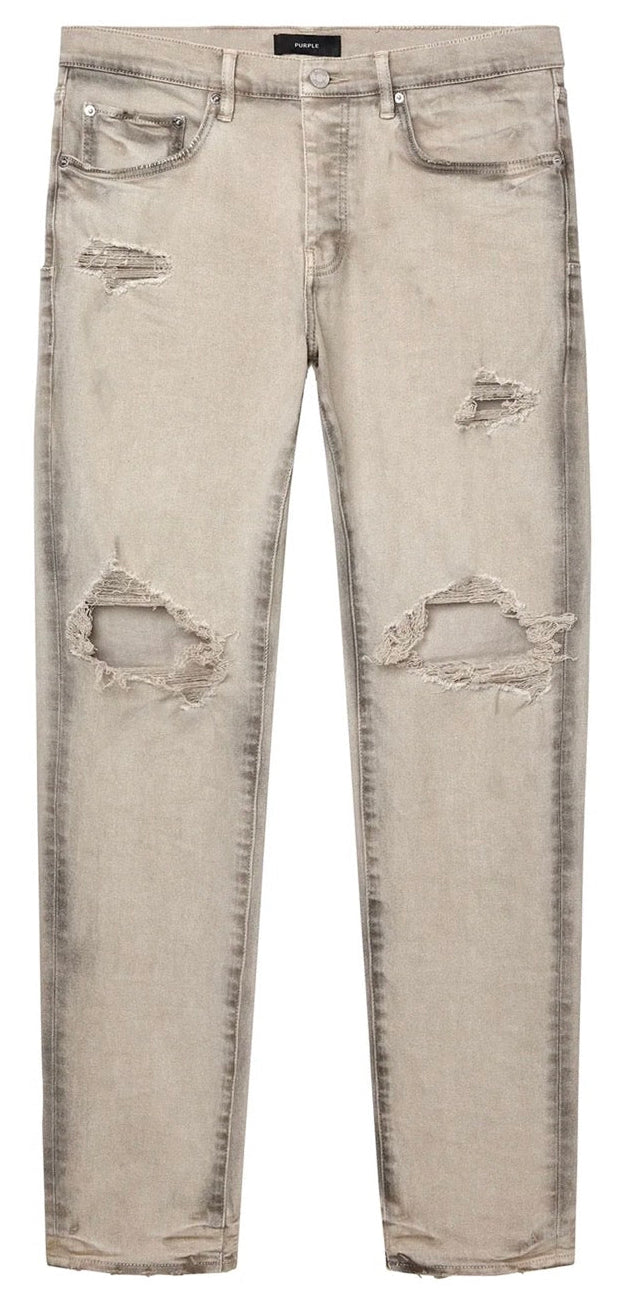 PURPLE P001 Coated Seam Tea Jeans