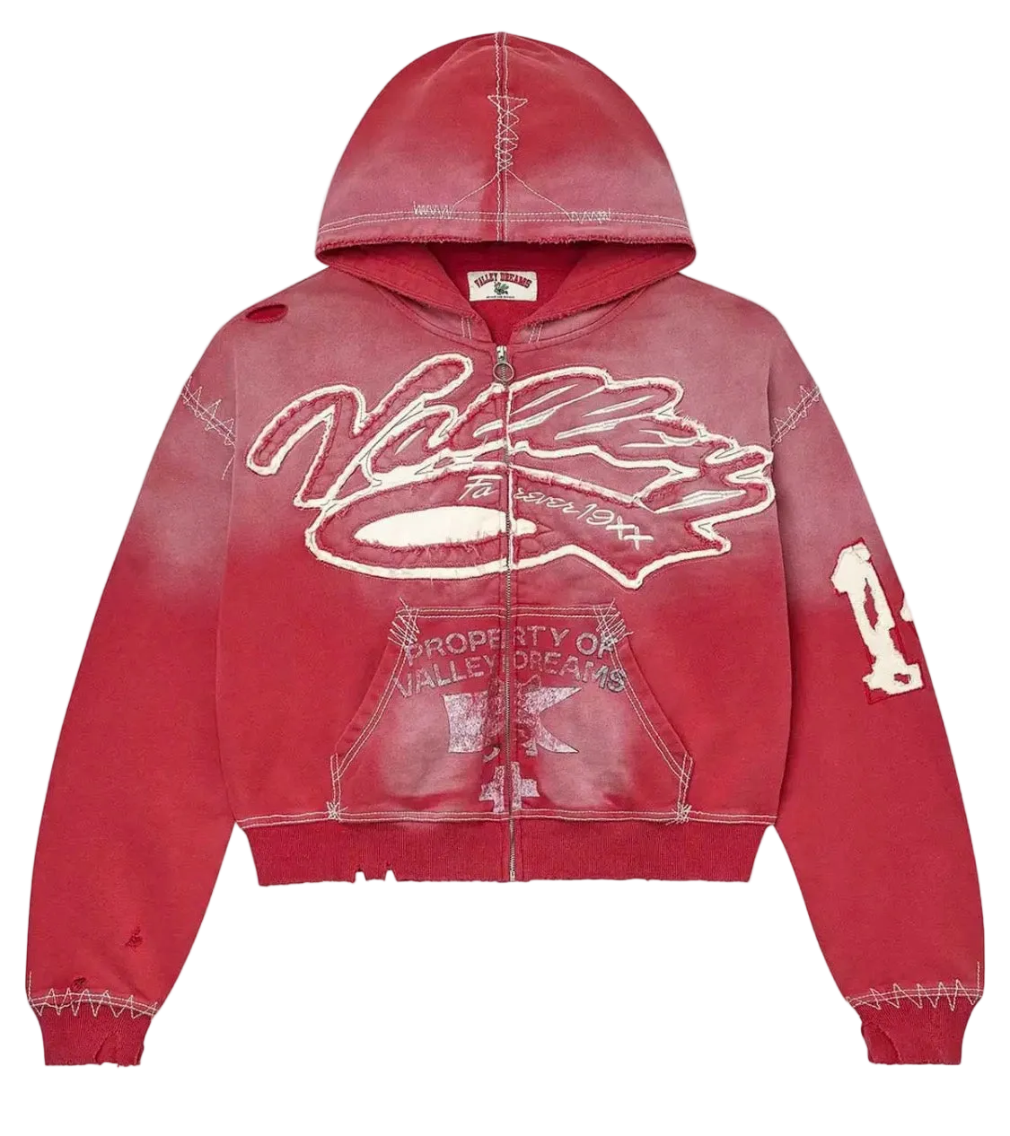 Vale Forever Valley Dreams Red Religion Zip Up Hoodie