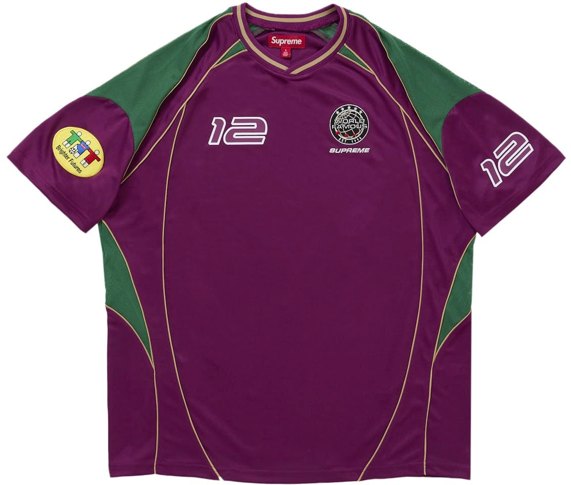 Supreme Piping Soccer Jersey Raspberry